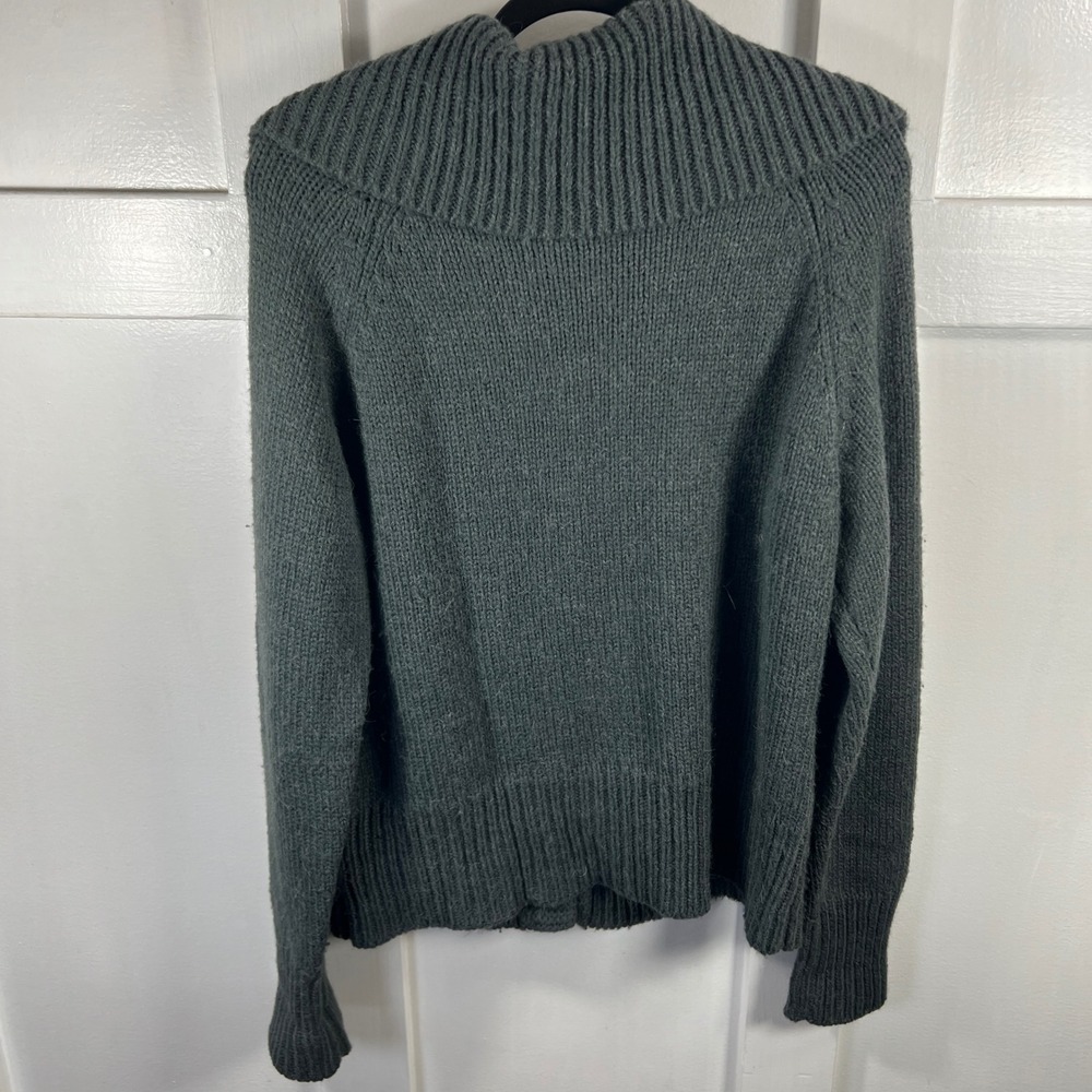 Columbia Womens XL Gray Wool Alpaca Blend Diamond Knit Button Cardigan AL2008 - Picture 4 of 7